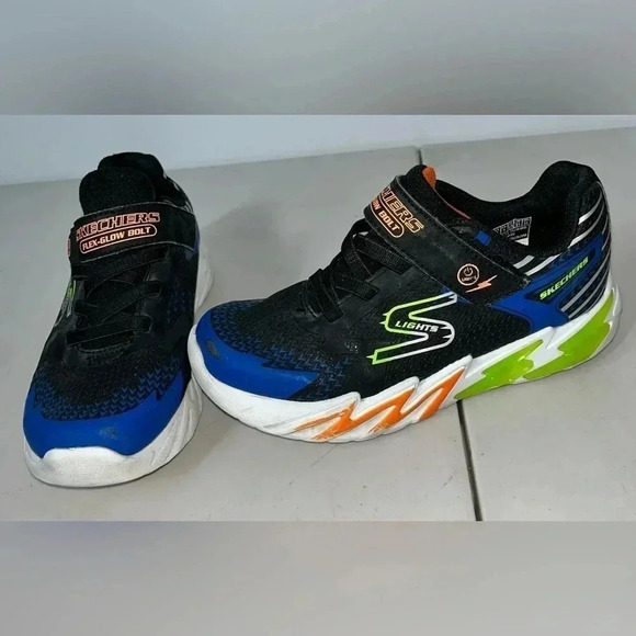 Boy's Shoes SKECHERS KIDS Flex Glow Bolt 400138L (Little Kid/Big Kid) - Picture 1 of 6